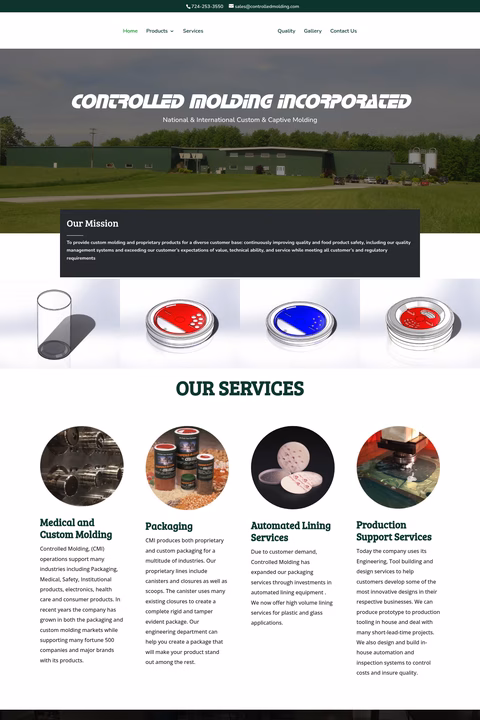 Controlled-Molding-Inc Homepage 1440px