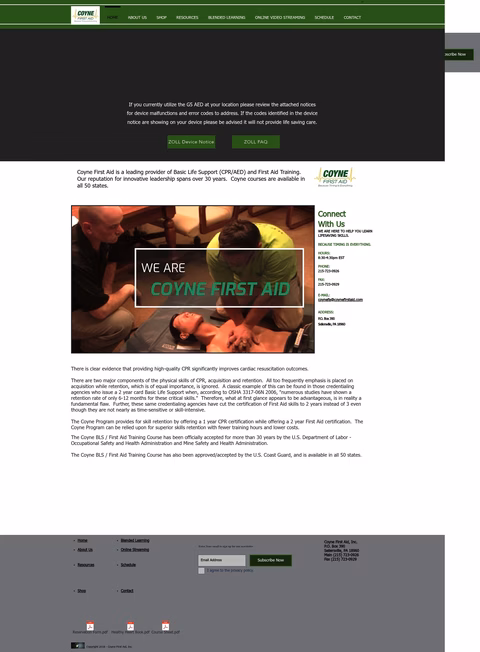 Coyne-First-Aid Homepage 1440px