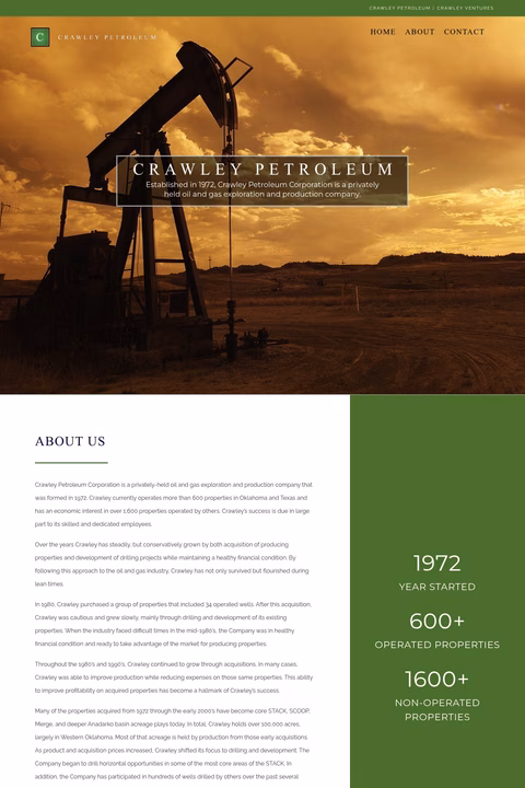 Crawley-Petroleum Homepage 1440px