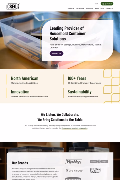 Creo-Group Homepage 1440px
