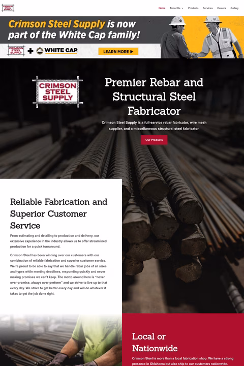 Crimson-Steel-Supply Homepage 1440px
