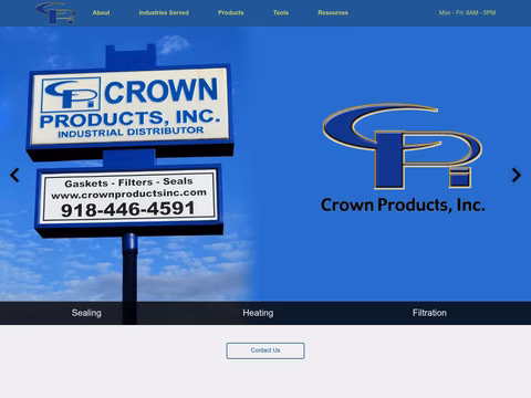 Crown-Products-Inc Homepage 1440px