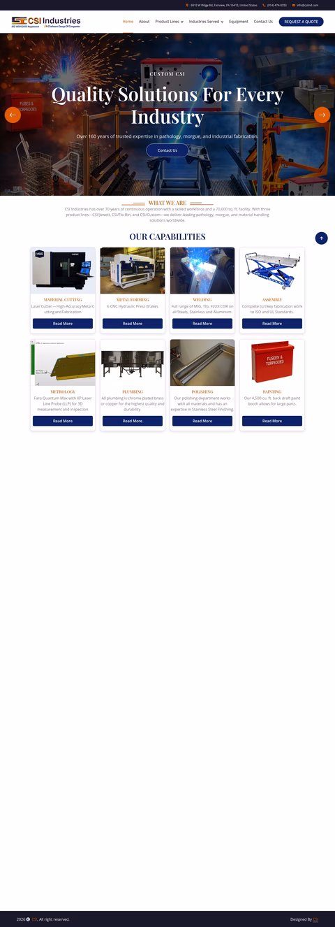 Csi-Indusries Homepage 1440px
