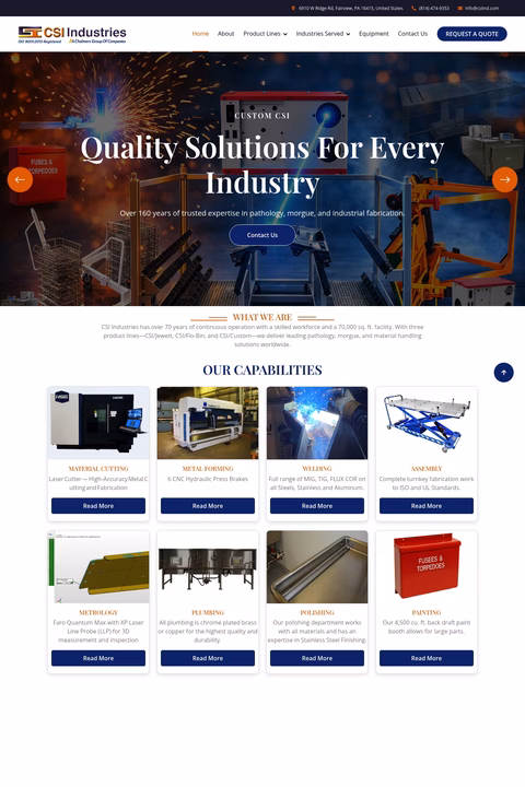 Csi-Indusries Homepage 1440px
