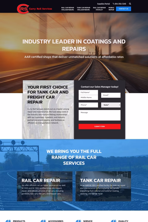 Curry-Rail-Services Homepage 1440px