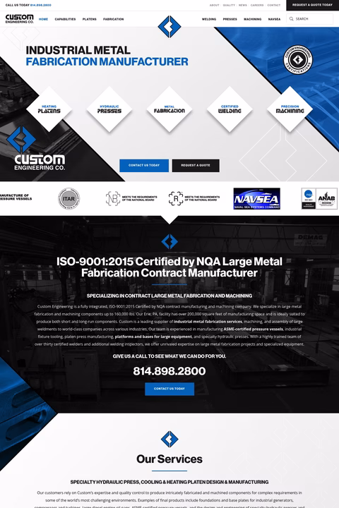 Custom-Engineering Homepage 1440px