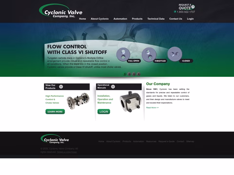Cyclonic-Valve-Company Homepage 1440px