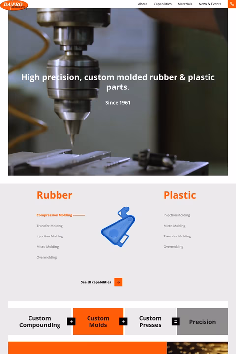 Da-Pro-Rubber-Inc Homepage 1440px