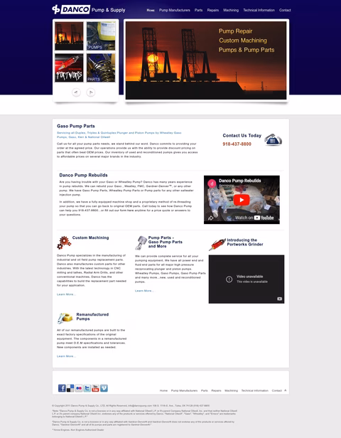 Danco-Pump-Supply Homepage 1440px