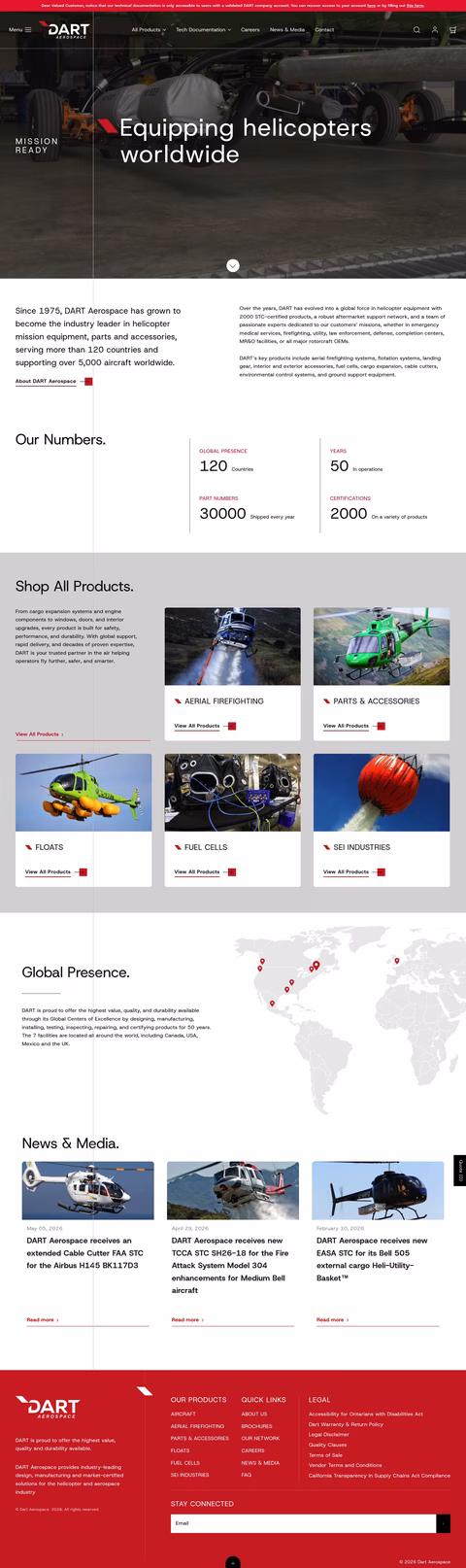 Dart-Aerospace Homepage 1440px