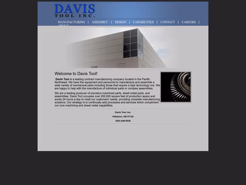 Davis-Tool Homepage 1440px