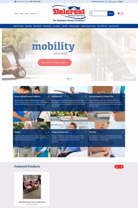 Delcrest-Medical-Services Homepage 1440px