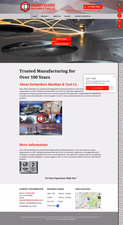 Derbyshire-Machine-Tool Homepage 1440px