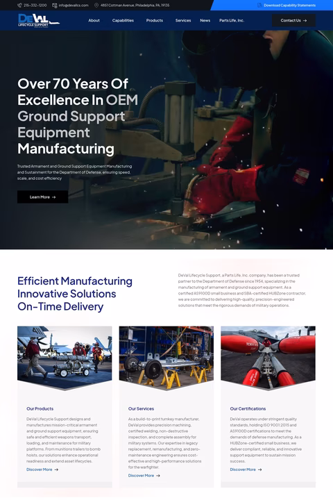 Deval-Lifecycle-Support Homepage 1440px