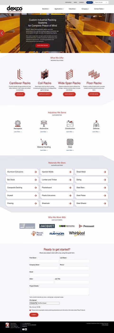 Dexco-By-Ross-Industrial Homepage 1440px
