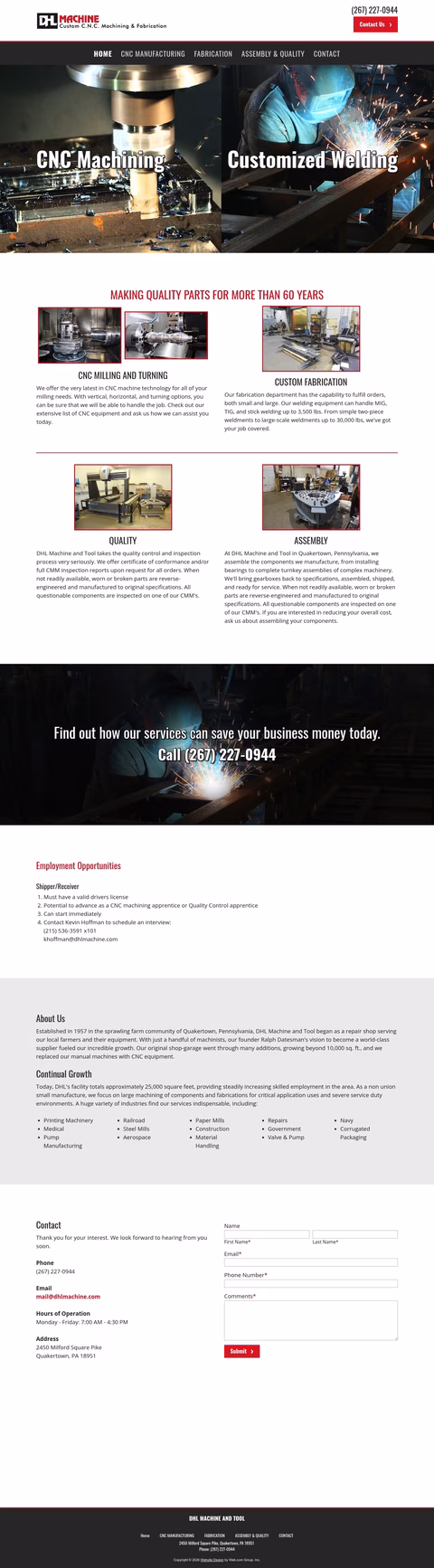 Dhl-Machine-Tool Homepage 1440px