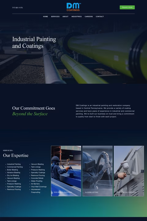 Dm-Coatings Homepage 1440px