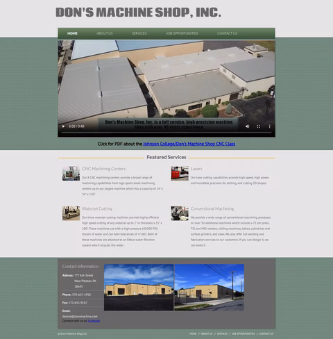 Dons-Machine-Shop Homepage 1440px