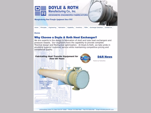 Doyle-Roth-Manufacturing-Company Homepage 1440px