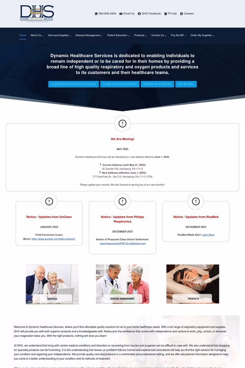 Dynamic-Healthcare-Services Homepage 1440px