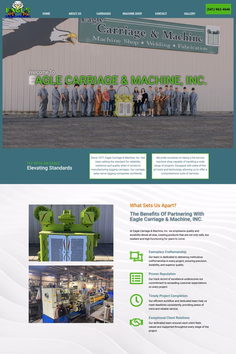 Eagle-Carriage-Machine Homepage 1440px