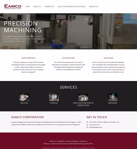 Eamco-Corporation Homepage 1440px