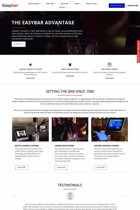 Easybar Homepage 1440px