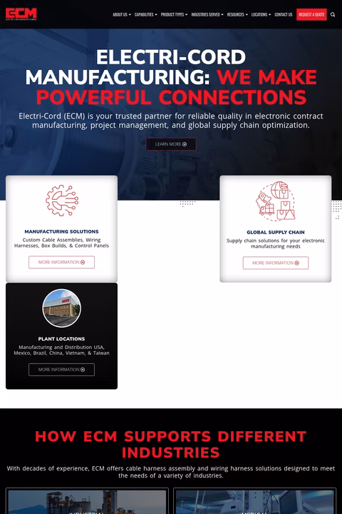 Electri-Cord-Manufacturing Homepage 1440px
