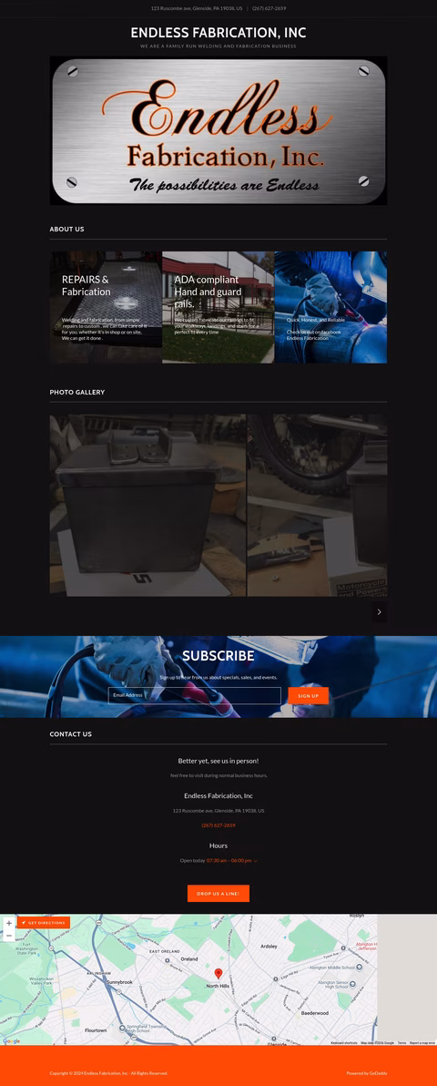 Endless-Fabrication Homepage 1440px