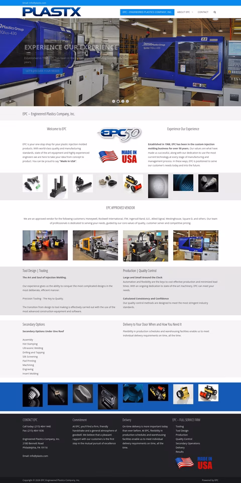 Engineered-Plastics-Company Homepage 1440px