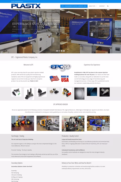 Engineered-Plastics-Company Homepage 1440px