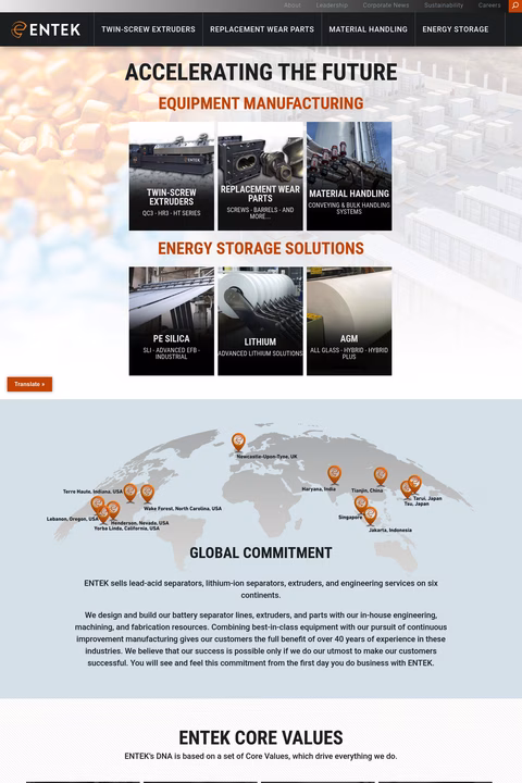 Entek-International Homepage 1440px
