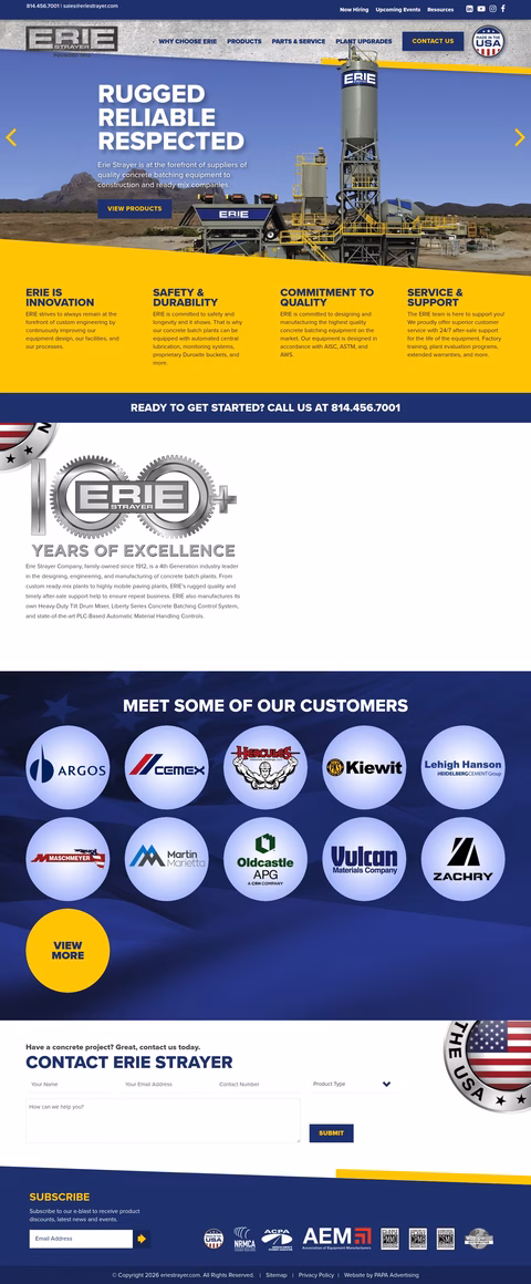 Erie-Strayer Homepage 1440px