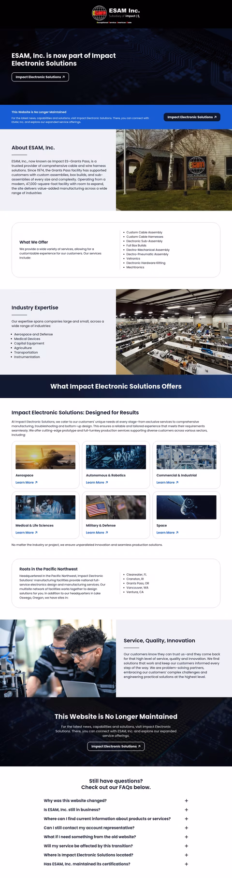 Esam-Inc Homepage 1440px