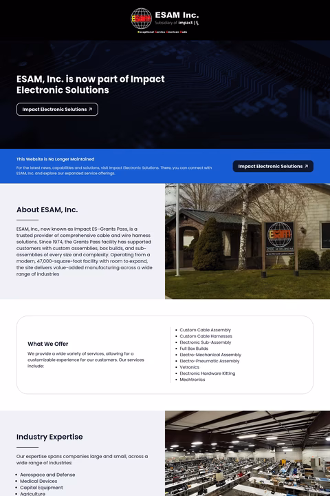 Esam-Inc Homepage 1440px