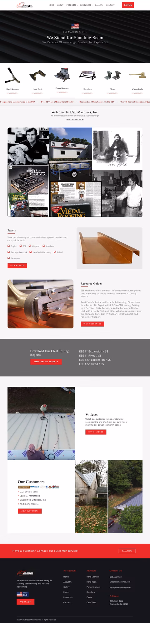 Ese-Machines Homepage 1440px