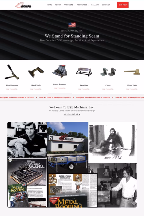 Ese-Machines Homepage 1440px