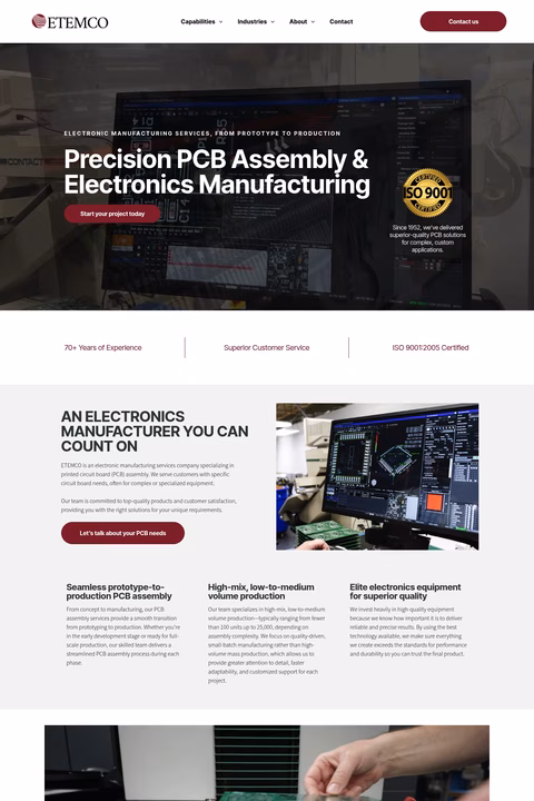 Etemco Homepage 1440px