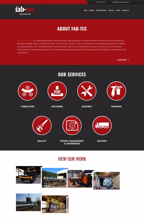 Fab-Tec-Industries Homepage 1440px