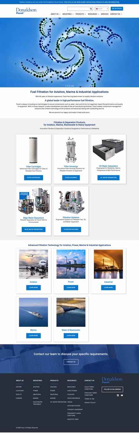 Facet-Filtration-Group Homepage 1440px
