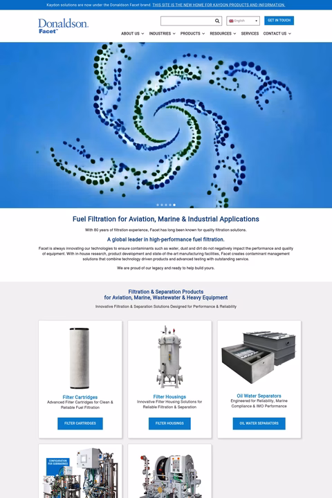 Facet-Filtration-Group Homepage 1440px