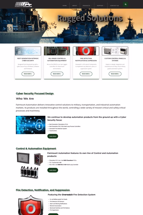 Fairmount-Automation Homepage 1440px