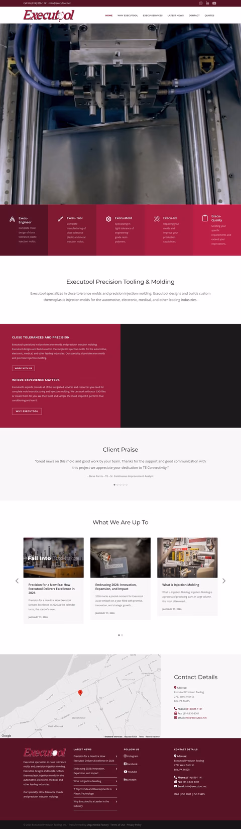 Executool Homepage 1440px