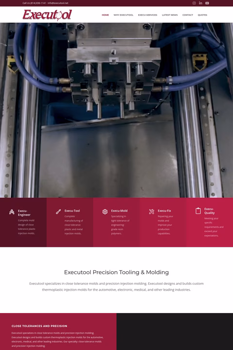 Executool Homepage 1440px