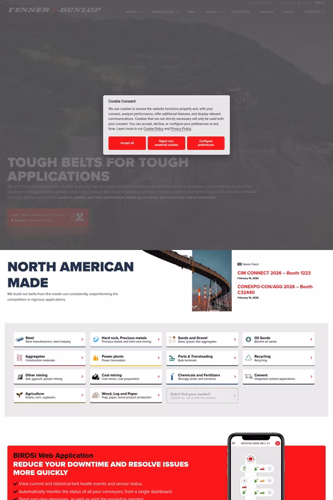Fenner-Dunlop-Conveyor-Belting Homepage 1440px