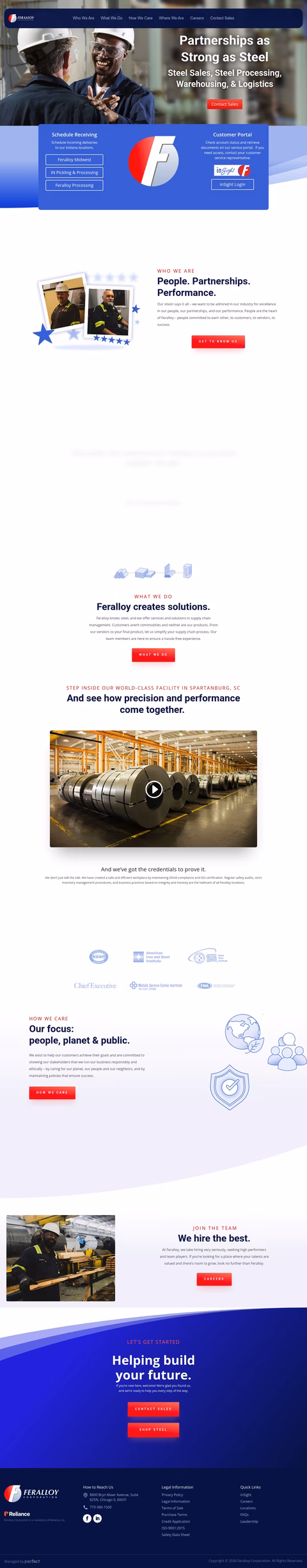 Feralloy-Corporation Homepage 1440px