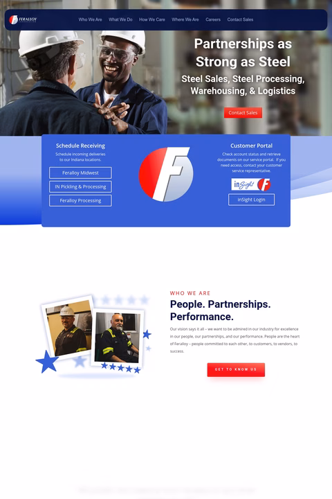 Feralloy-Corporation Homepage 1440px
