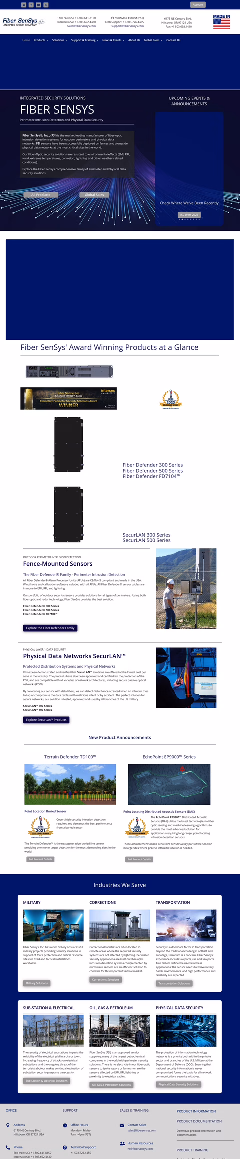 Fiber-Sensys Homepage 1440px
