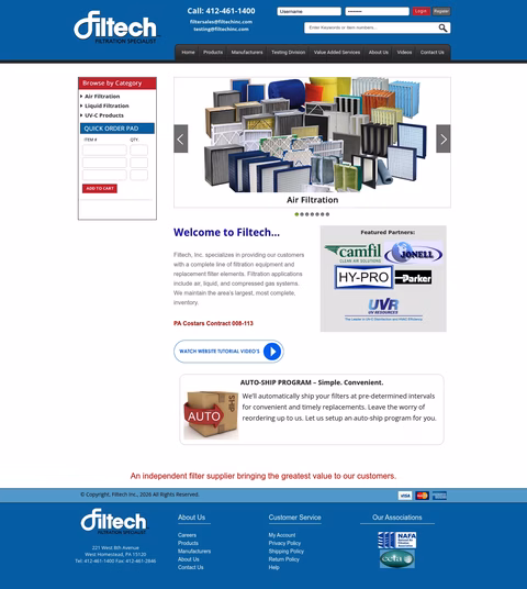 Filtech-Inc Homepage 1440px