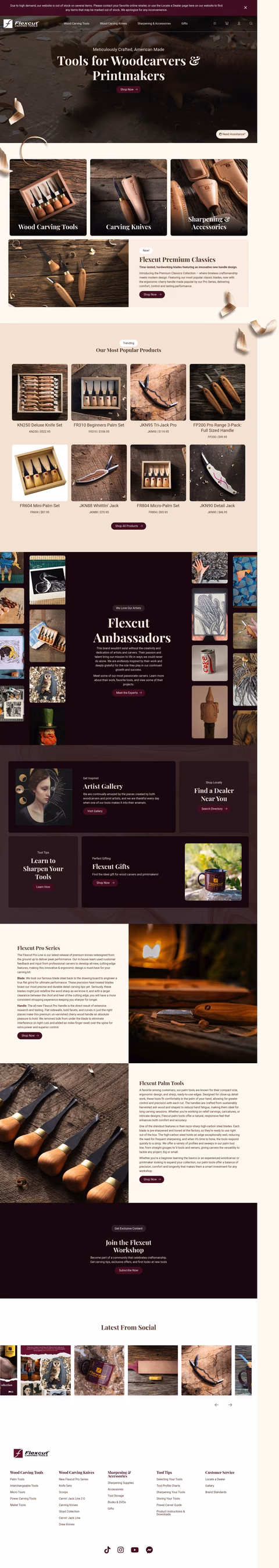 Flexcut-Tool-Company Homepage 1440px